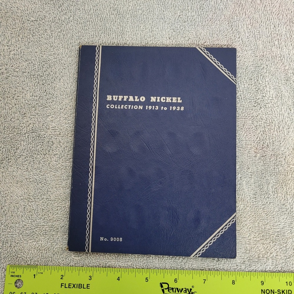 Whitman Buffalo Nickel Collection‎ 1913 to 1938 Coin Folder No 9008 Vintage Blue